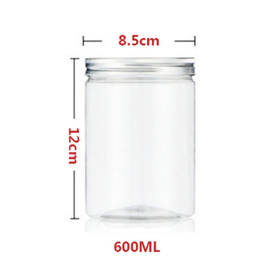 Bild von ( 600ml ) PET Vorratsflasche Für Lebensmittel Transparent 3 Stück