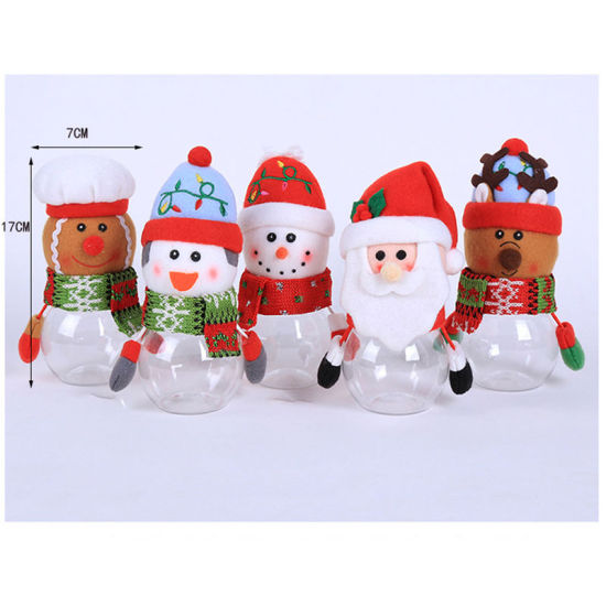 Picture of PVC Christmas Candy Box Red Santa Claus 17cm x 7cm, 1 Piece