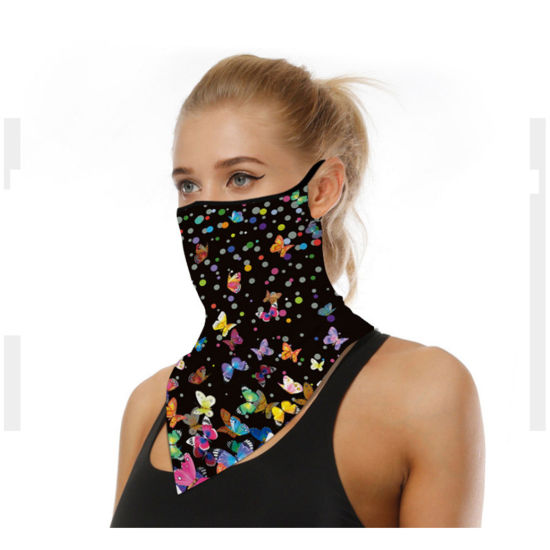 Picture of Windproof Dustproof Face Mask For Outdoor Cycling Multicolor Butterfly Animal 45cm x 24cm, 1 Piece