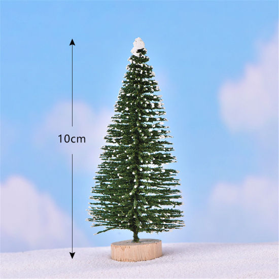 Bild von PVC Mikrolandschafts-Miniaturdekoration Grün Weihnachten Weihnachtsbaum 10cm, 1 Stück