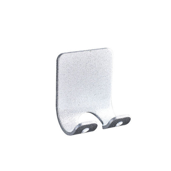 Picture of Space Aluminum Adhesive Hanging Hooks Silver Tone Square 50mm x 50mm, 1 Piece