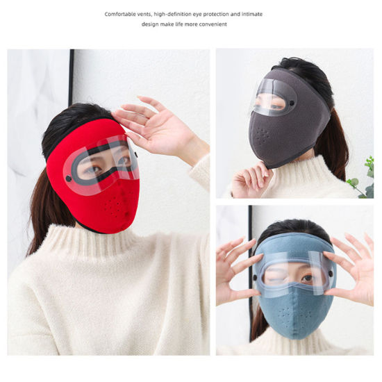 Picture of Polar Fleece Windproof Dustproof Earmuff Face Mask For Outdoor Cycling Dark Gray Goggles 1 Piece