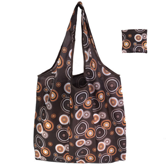 Picture of Gray - Circle Large Waterproof Portable Thickened Foldable Shopping Shoulder Bag 60x40x8cm, 1 Piece