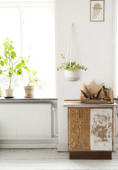 Изображение Gray - Garden Plant Rope Woven Hanging Flower Pot Holder Planter Basket Decorative For Home Décor 20cm Dia., 1 Piece