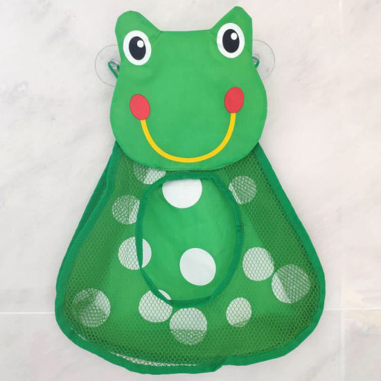 Picture of Green - Children's Cartoon Frog Bathing Toy Storage Bag 40x32cm, 1 Piece