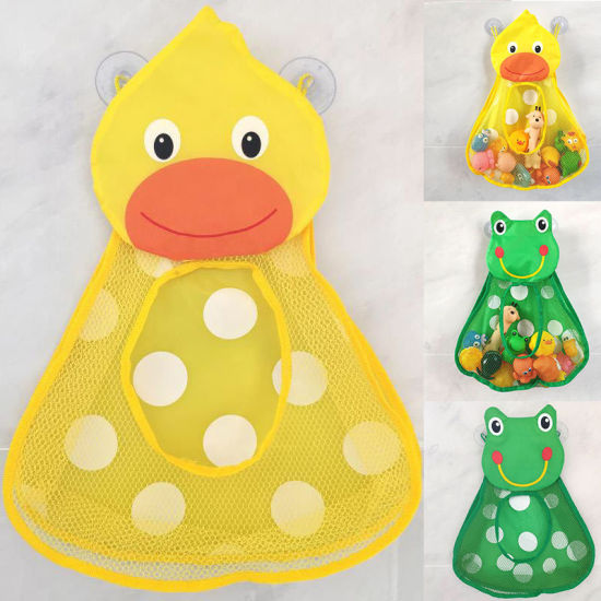 Image de Vert - Sac de rangement pour jouet de bain grenouille dessin animé pour enfants 40x32 cm, 1 pièce