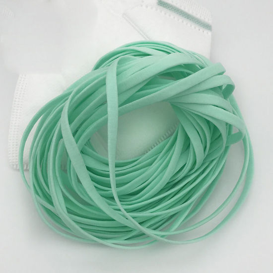 Picture of Mint Green - 5mm Colourful High Elastic Band Cord For DIY Mask Clothes Sewing 10M, 1 Packet