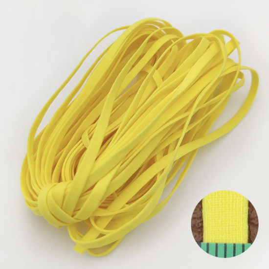 Picture of Lemon Yellow - 5mm Colourful High Elastic Band Cord For DIY Mask Clothes Sewing 20M, 1 Packet