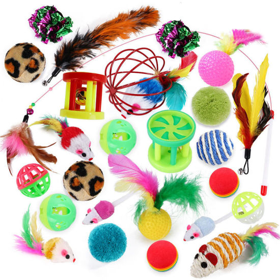 Picture of Multicolor - 26 PCs/Set Pet Kitten Cat Toys Interactive Play Supplies, 1 Set