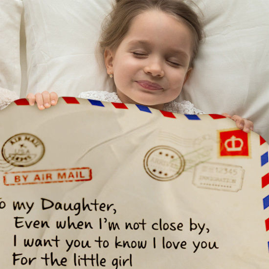 Bild von Beige - niederländischen Brief an Tochter Flanell samt Decke Home Textilien Geschenk 100x70cm, 1 Stück