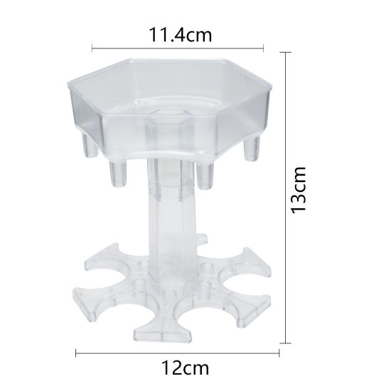 Bild von Transparent - 6 Shot Glas Wein Cocktail fast Fill Tool Kühler Bier Getränke Drink Buddy Dispenser Party Bar Zubehör mit 6 Stück Tasse 13.7x13.2x12.3cm, 1 Set