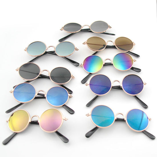 Picture of Silver Color - Lovely Cat Dog Glasses Eye-Wear Sunglasses Pet Products For Little Dog Cat Photos Prop, 1 Piece