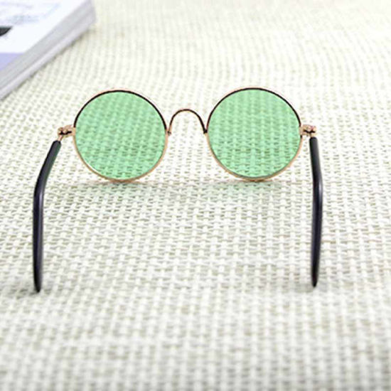 Picture of Green - Lovely Cat Dog Glasses Eye-Wear Sunglasses Pet Products For Little Dog Cat Photos Prop, 1 Piece