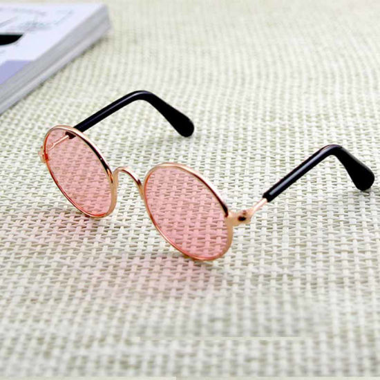 Picture of Pink - Lovely Cat Dog Glasses Eye-Wear Sunglasses Pet Products For Little Dog Cat Photos Prop, 1 Piece