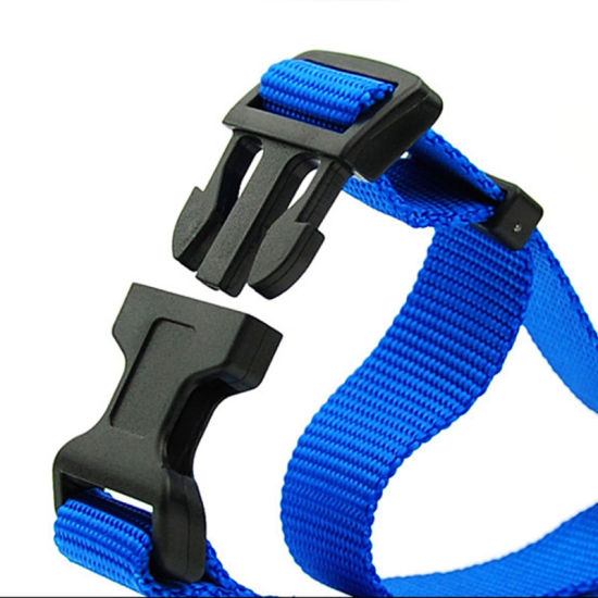 Picture of Blue - Nylon Reflective Dog Collar For Medium Large Dogs Soft Breathable Adjustable 34cm-49cm, 1 Piece