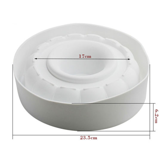 Изображение White - Food Grade Silicone Baking Mold DIY Donut Cake Accessories 17.5x5x6cm, 1 Piece