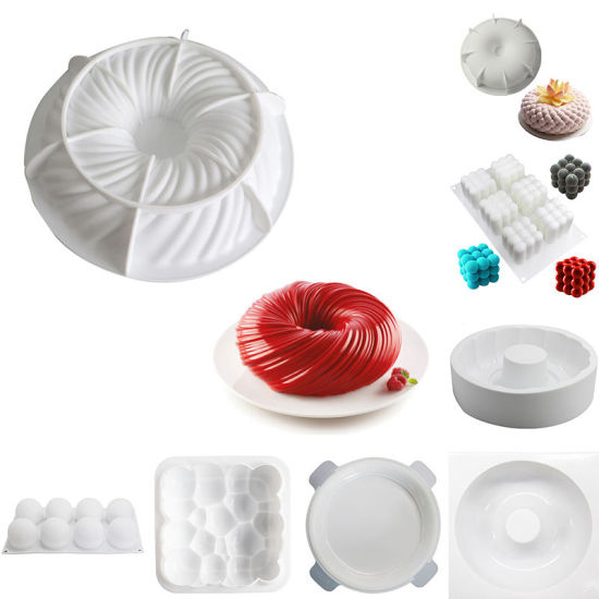 Picture of White - Food Grade Silicone Baking Mold DIY Donut Cake Accessories 17.5x5x6cm, 1 Piece