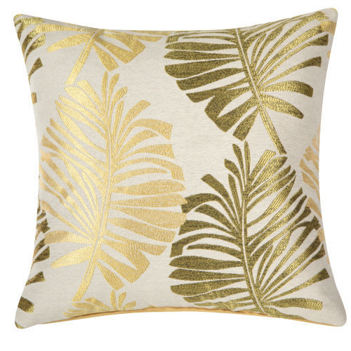 Изображение Yellow - 45x45cm Cotton & Linen Pillow Cases Square Leaf, 1 Piece