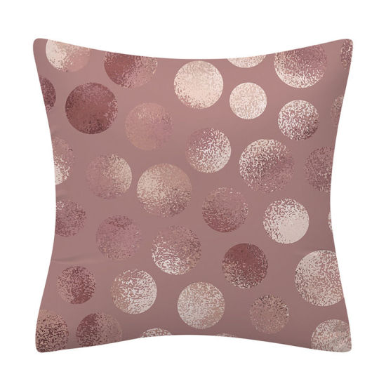 Picture of Rose Gold - 35# Peach Skin Pillowcase Home Textile Accessories 45x45cm, 1 Piece