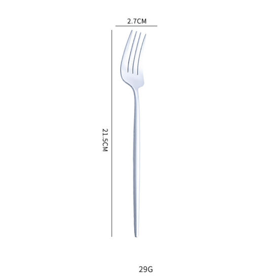 Picture of Silver - 410 Stainless Steel Fork Tableware Gift 21.5x2.7cm, 1 Piece
