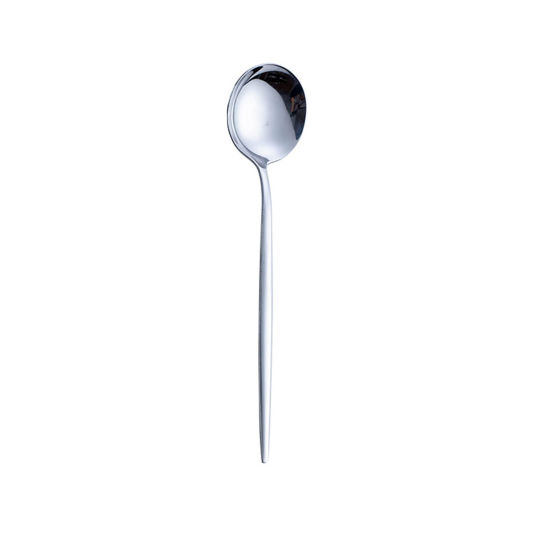 Picture of Silver - 410 Stainless Steel Spoon Tableware Gift 20.5x4.7cm, 1 Piece