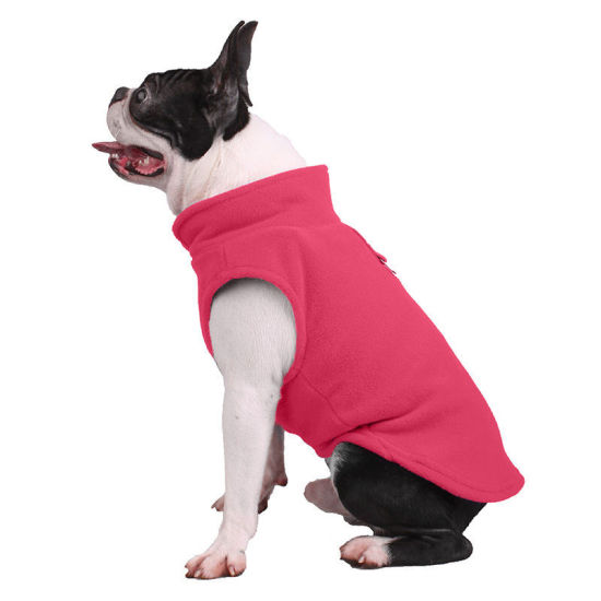 Изображение Pink - Polar Fleece Dog Cat Warmer Clothes Pet Supplies S, 1 Piece