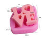 Picture of Pink - Love Baking Cake Pudding Chocolate Silicone Mold Food Grade 9x8.8x2.2cm, 1 Piece