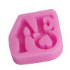 Picture of Pink - Love Baking Cake Pudding Chocolate Silicone Mold Food Grade 9x8.8x2.2cm, 1 Piece
