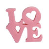 Picture of Pink - Love Baking Cake Pudding Chocolate Silicone Mold Food Grade 9x8.8x2.2cm, 1 Piece