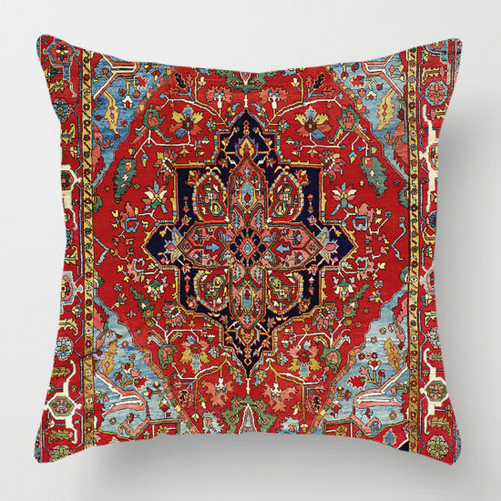 Picture of Multicolor - 17# Flax Persian Turkish Style Printed Pillowcase Home Textile 45x45cm, 1 Piece