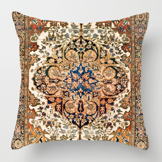 Изображение Multicolor - 18# Flax Persian Turkish Style Printed Pillowcase Home Textile 45x45cm, 1 Piece