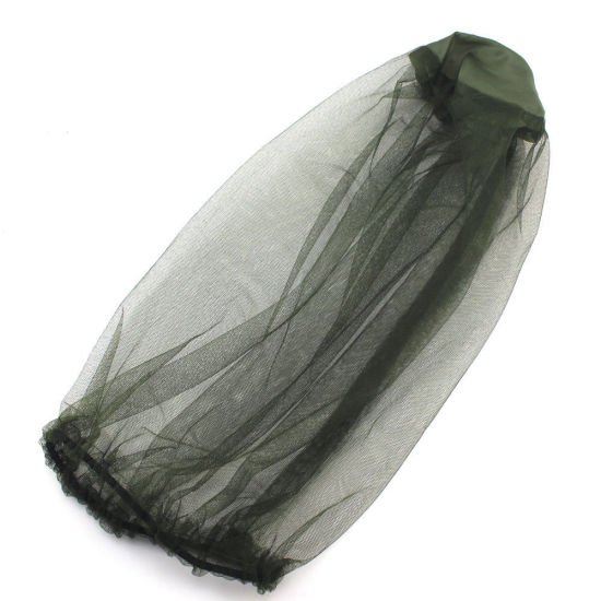 Bild von Grün - Moskitonetz Mesh Head Neck Cover für Outdoor-Aktivitäten Face Neck Protecting 74cm lang, 1 Stück