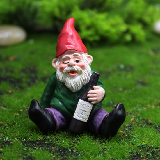 Imagen de Green - 3# Dwarf Elf Garden Series Resin Micro Landscape Miniature Decoration 5.5x4x5.5cm, 1 Piece