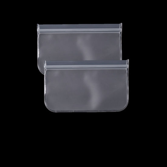 Translucent - EVA Reusable Translucent Food Storage Sealing Bag 22x13.5cm, 1 Piece の画像