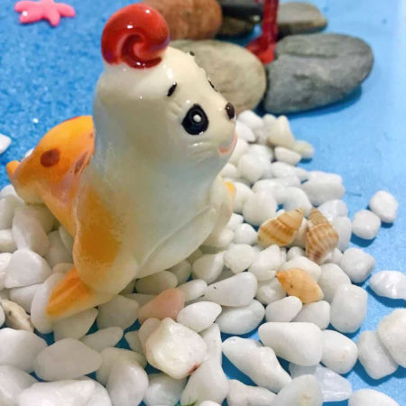 Picture of Sea Lion Family Resin Micro Landscape Miniature Decoration