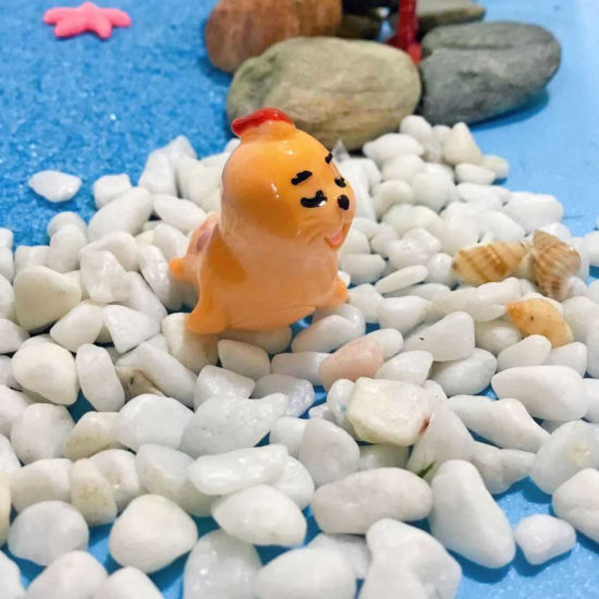 Imagen de Dark Yellow - Sea Lion Son Resin Micro Landscape Miniature Decoration 3x2.5cm, 1 Piece