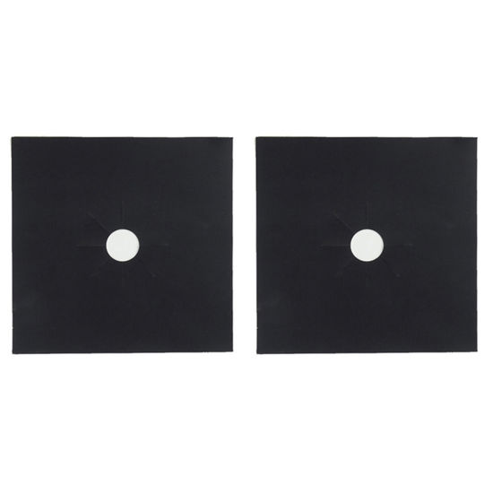 Изображение Black - Glass Fiber Gas Stove Cleaning Protection Pad Anti-Fouling And Oil-Proof 27x27cm, 1 Set（2 PCs/Set）