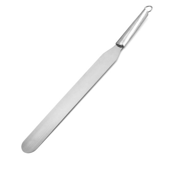 Picture of Silver Tone - Straight Spatulas Stainless Steel Butter Knife Cake Cream Spreader Fondant Pastry Tool 36.2x3cm, 1 Piece