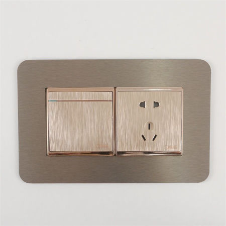 Picture of Champagne - Resin Light Switch Wall Stickers Decals DIY Home Decoration 24.5x15.7cm, 1 Piece