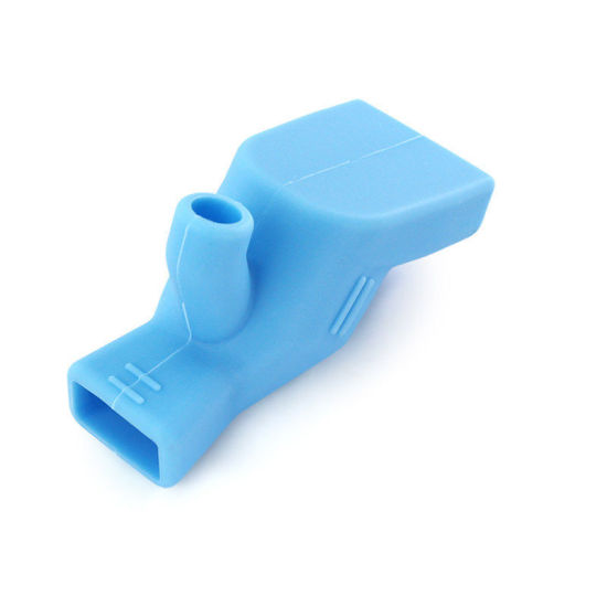 Bild von Blau-Travel tragbare einfache Mundwasser Tasse Silikon Wasserhahn Extender Kinder Handwaschgerät Waschbecken Zubehör 7 cm lang, 1 Stück