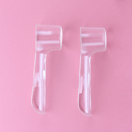 Picture of Transparent - ABS Round Electric Toothbrush Head Dust Cover For Oral-B 7x2.5x1cm, 1 Piece
