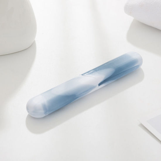 Picture of Blue - PP Portable Toothbrush Storage Box 20x2.5cm, 1 Piece