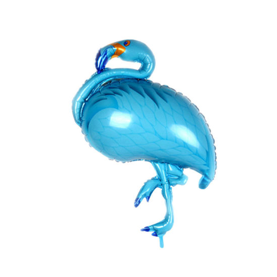 Image de Bleu - Décorations de fête ballons en papier d'aluminium Flamingo 105x51cm, 1 pièce