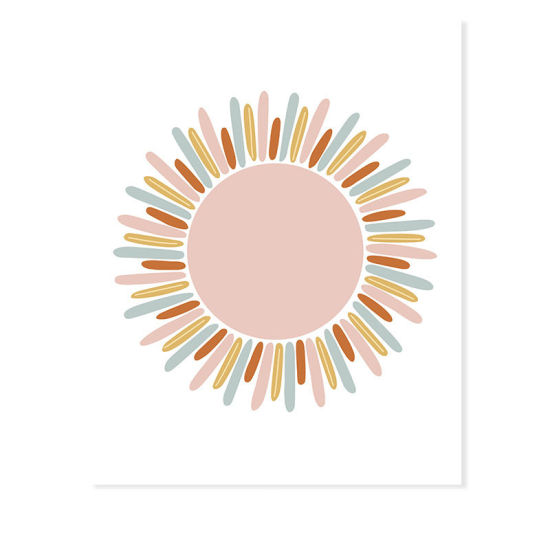 Imagen de Pink - Canvas Bohemia Sun Cute Painting Children's Room Home Decor Wall Art 10x15cm, 1 Piece