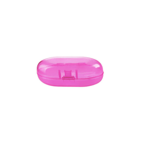 Picture of Pink - Plastic Storage Box For Pet Fingerbrush Toothbrush 7x4.1x2.8cm, 1 Piece