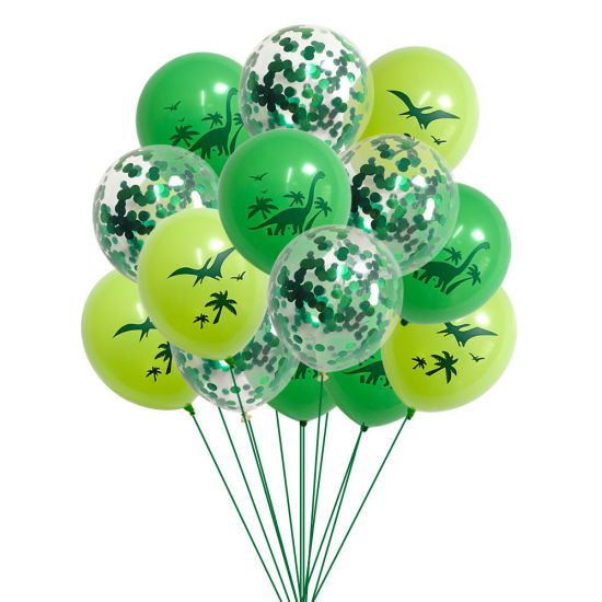 Image de Vert - Décorations de fête ballon dinosaure en latex 40 cm, 1 Kit