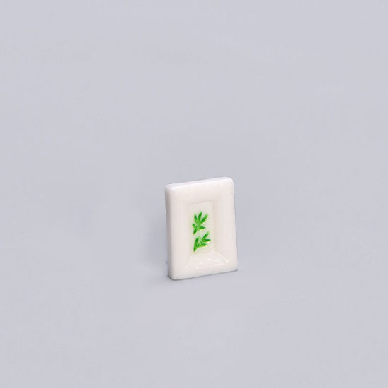 Imagen de White - Photo Frame Resin Micro Landscape Miniature Decoration 1.7x1.3cm, 1 Piece
