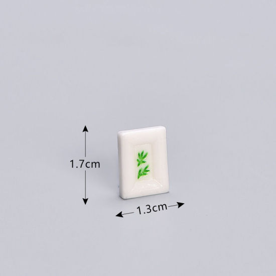 Imagen de White - Photo Frame Resin Micro Landscape Miniature Decoration 1.7x1.3cm, 1 Piece