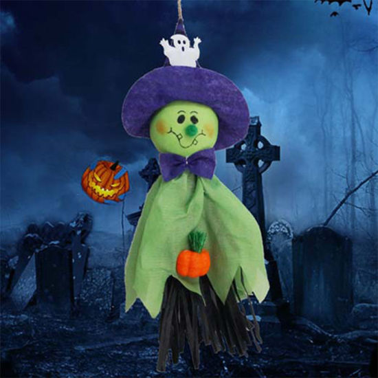 Picture of Green - 3# Ghost Doll Halloween Hanging Decorations Party Props 35x16cm, 1 Piece