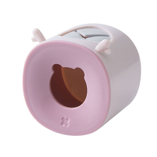 Picture of Pink - Deer Antler Plastic Wall-Mounted Electric Toothbrush Holder Bathroom Storage Rack 6.5x6.5x5.5cm, 1 Piece